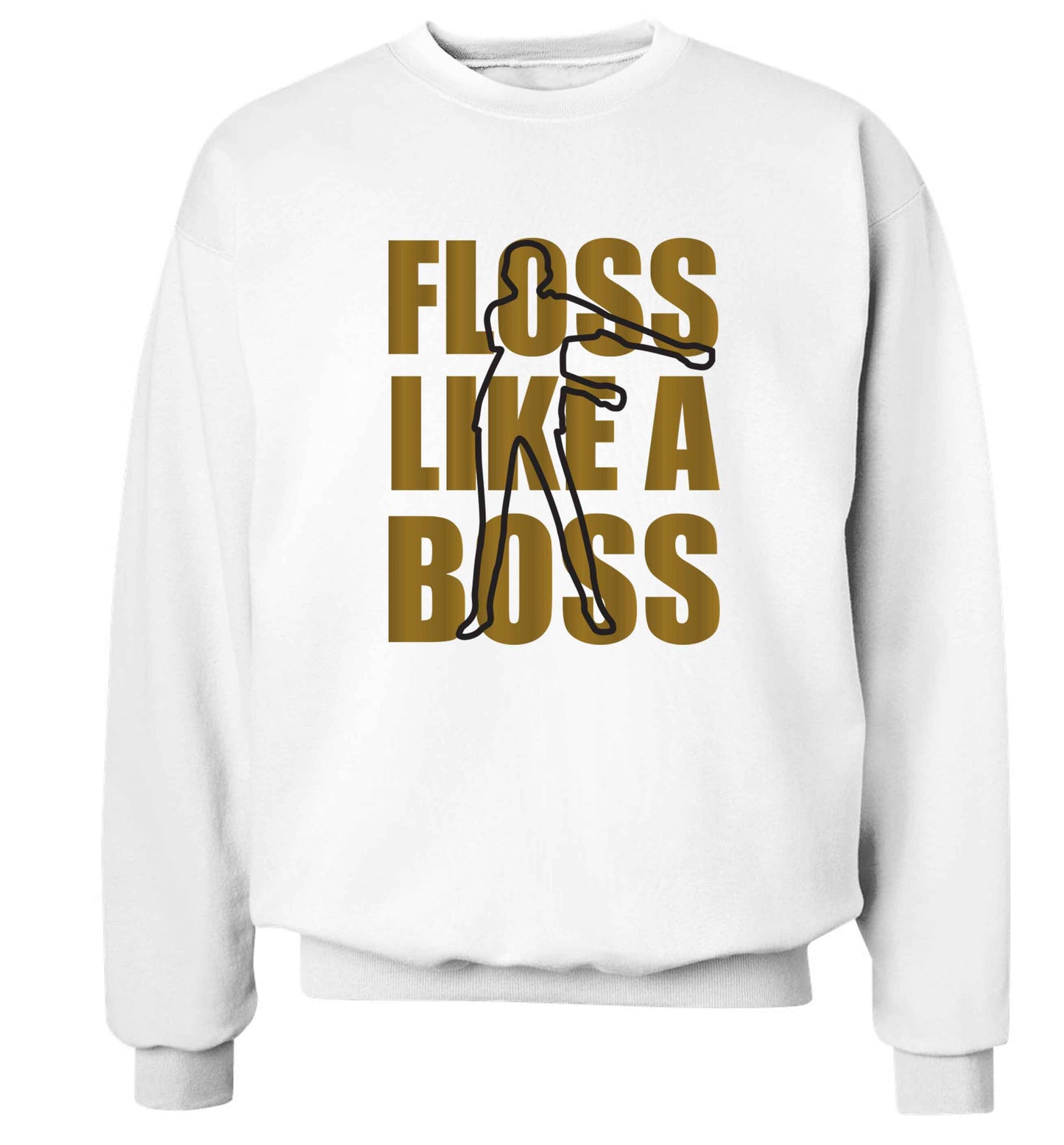 Floss like a boss Adult's unisex white Sweater 2XL