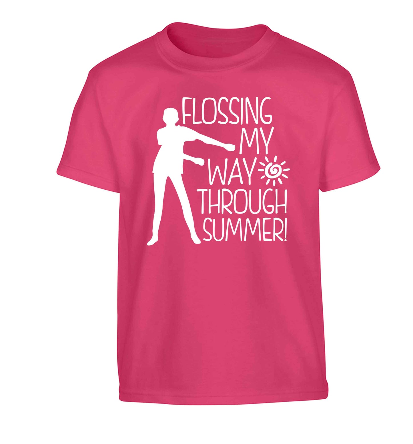 Flossing my way through summer Children's pink Tshirt 12-13 Years