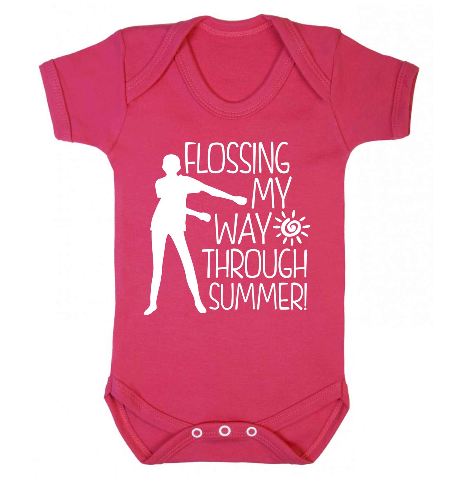 Flossing my way through summer Baby Vest dark pink 18-24 months