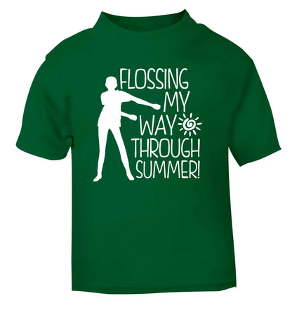 Flossing my way through summer green Baby Toddler Tshirt 2 Years