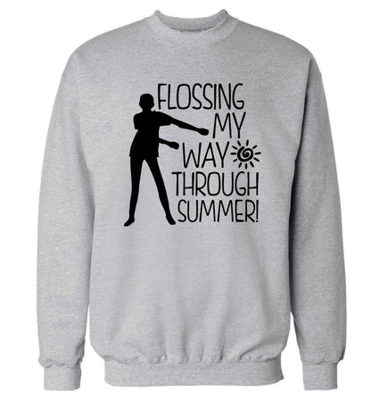 Flossing my way through summer Adult's unisex grey Sweater 2XL