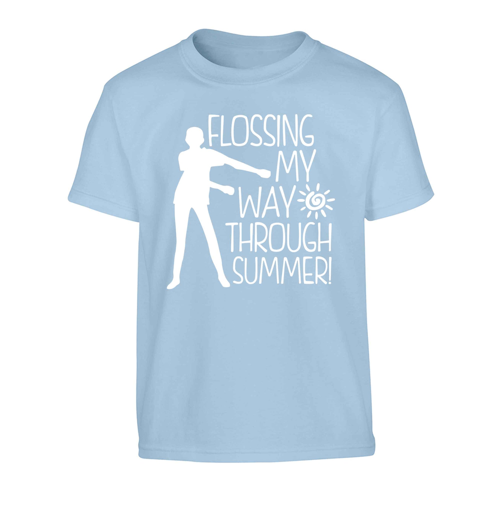 Flossing my way through summer Children's light blue Tshirt 12-13 Years