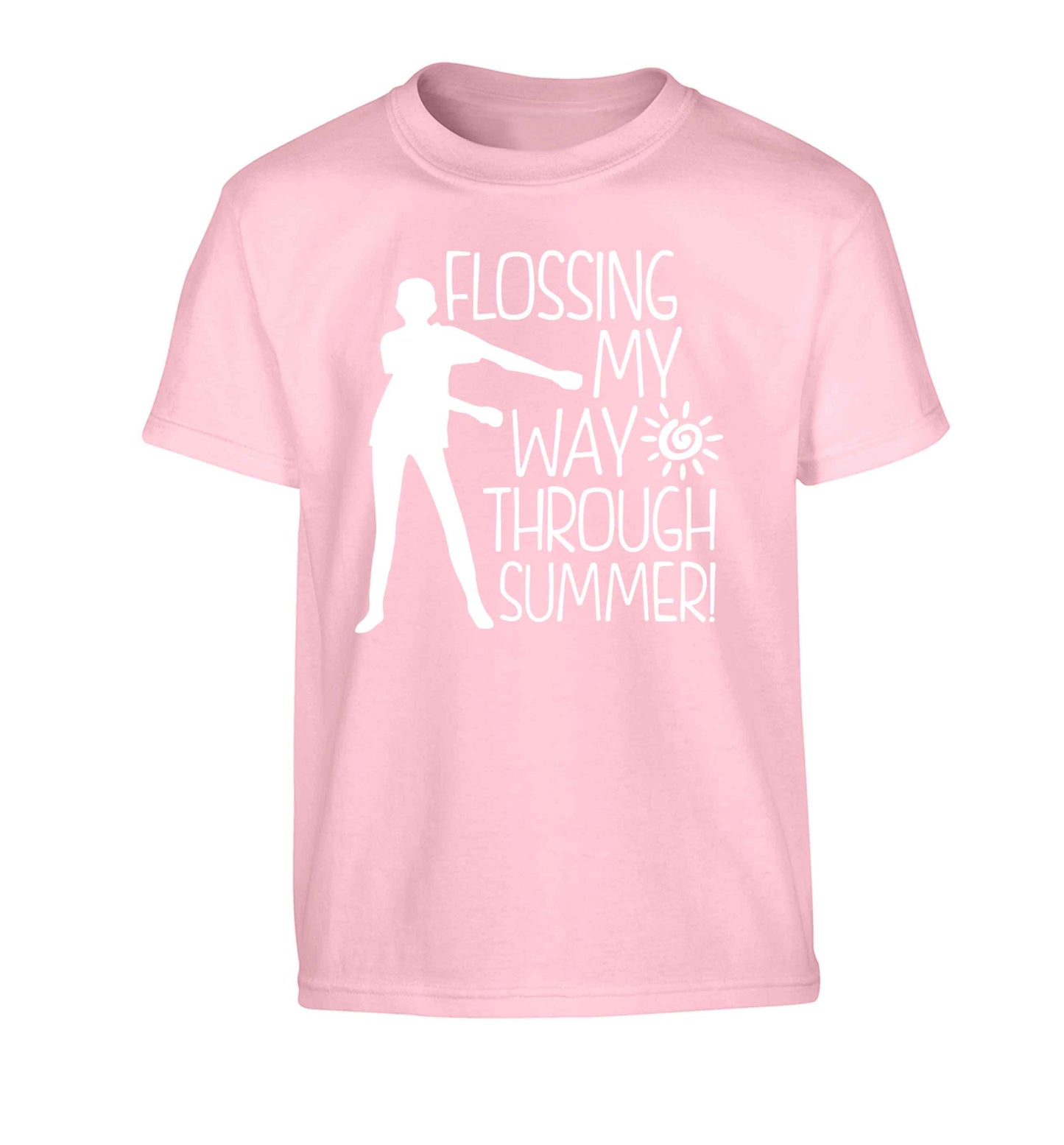 Flossing my way through summer Children's light pink Tshirt 12-13 Years