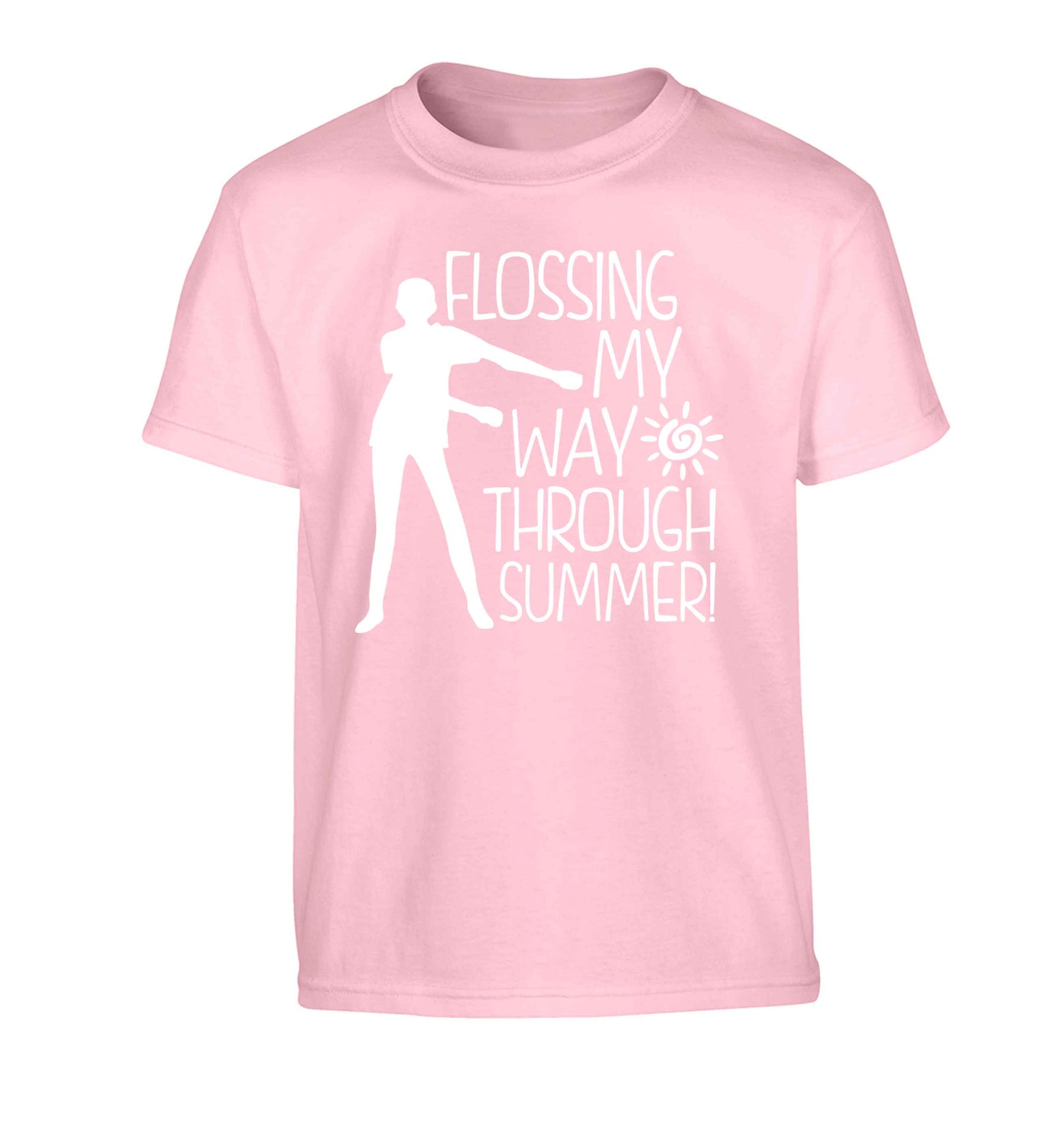 Flossing my way through summer Children's light pink Tshirt 12-13 Years