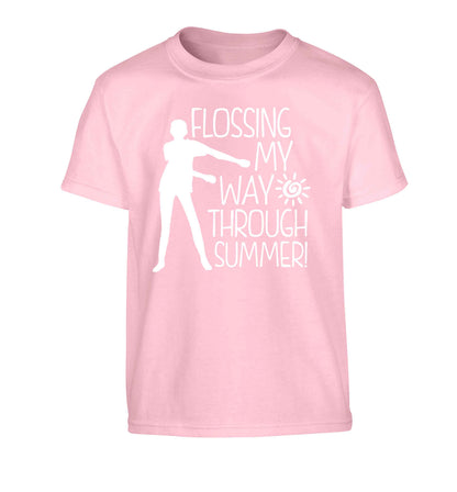 Flossing my way through summer Children's light pink Tshirt 12-13 Years