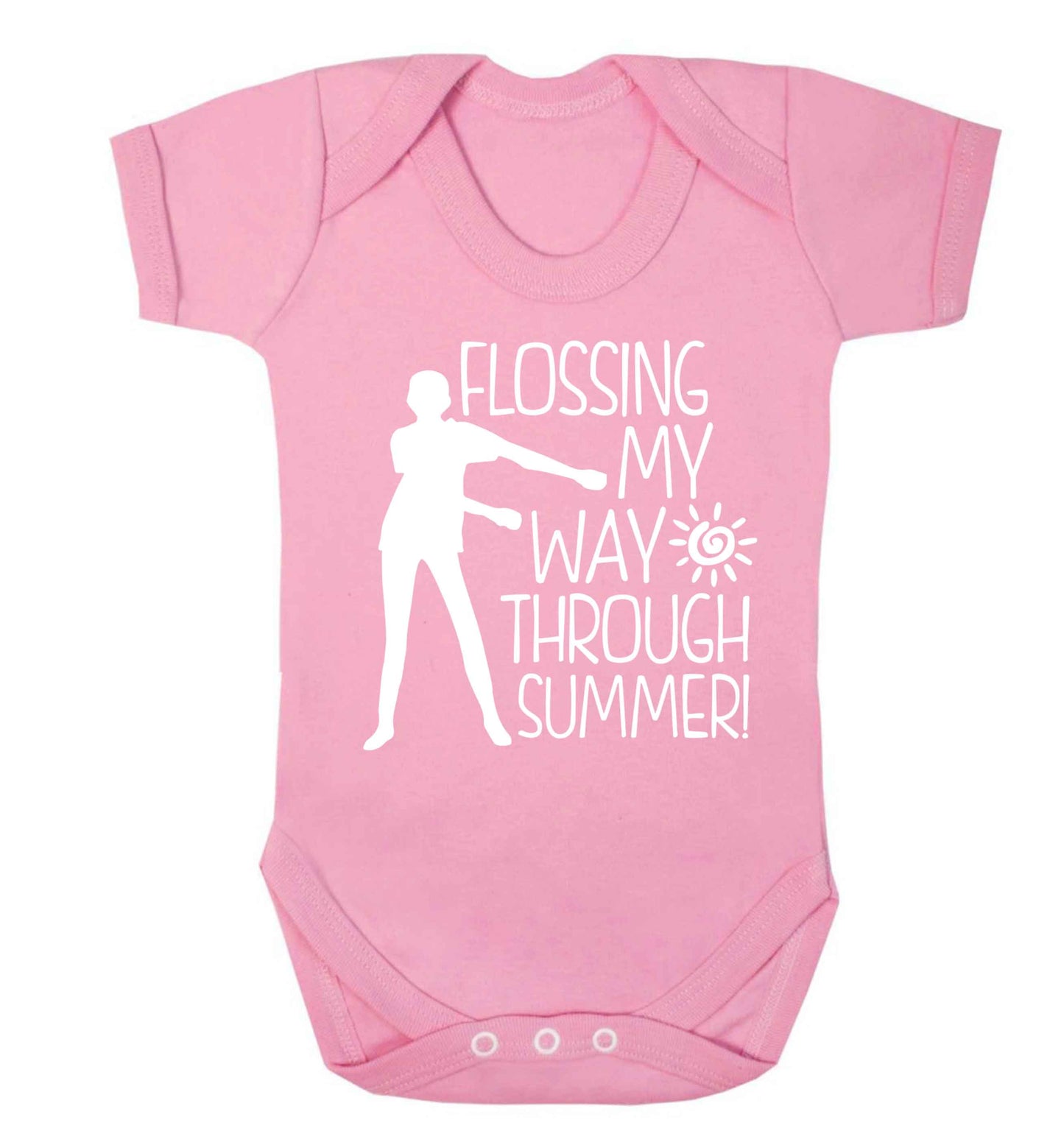 Flossing my way through summer Baby Vest pale pink 18-24 months