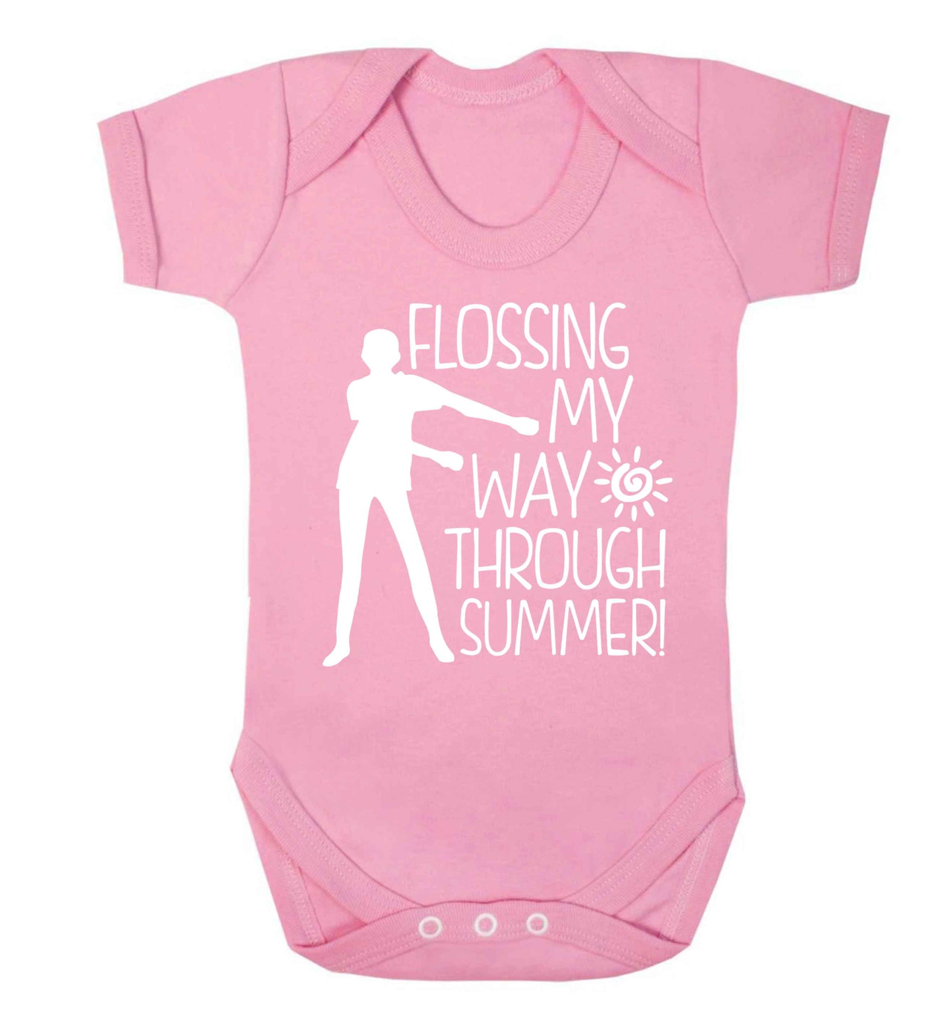 Flossing my way through summer Baby Vest pale pink 18-24 months