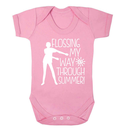 Flossing my way through summer Baby Vest pale pink 18-24 months