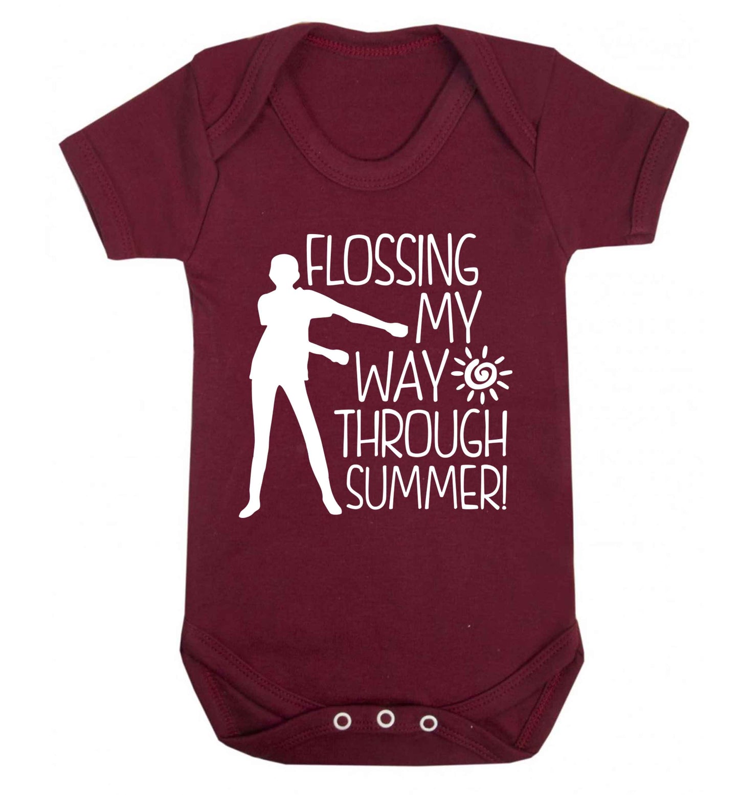 Flossing my way through summer Baby Vest maroon 18-24 months