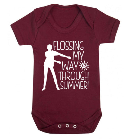 Flossing my way through summer Baby Vest maroon 18-24 months