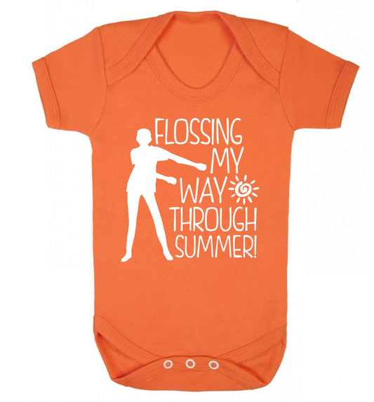 Flossing my way through summer Baby Vest orange 18-24 months