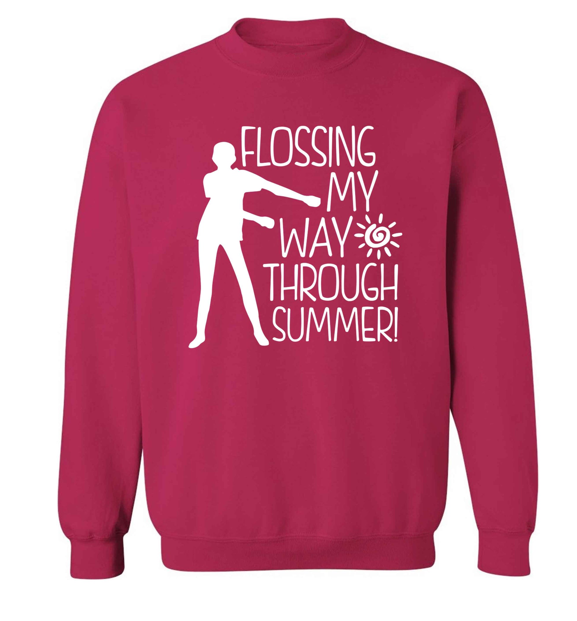 Flossing my way through summer Adult's unisex pink Sweater 2XL