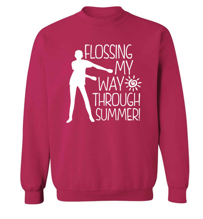 Flossing my way through summer Adult's unisex pink Sweater 2XL