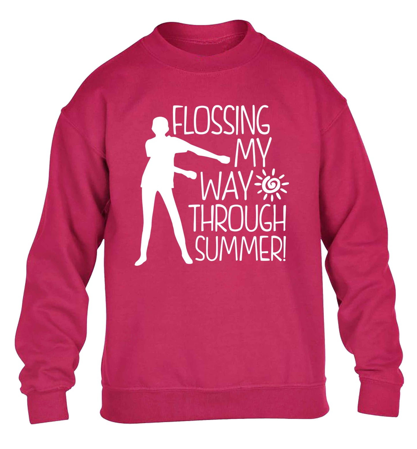 Flossing my way through summer children's pink sweater 12-13 Years