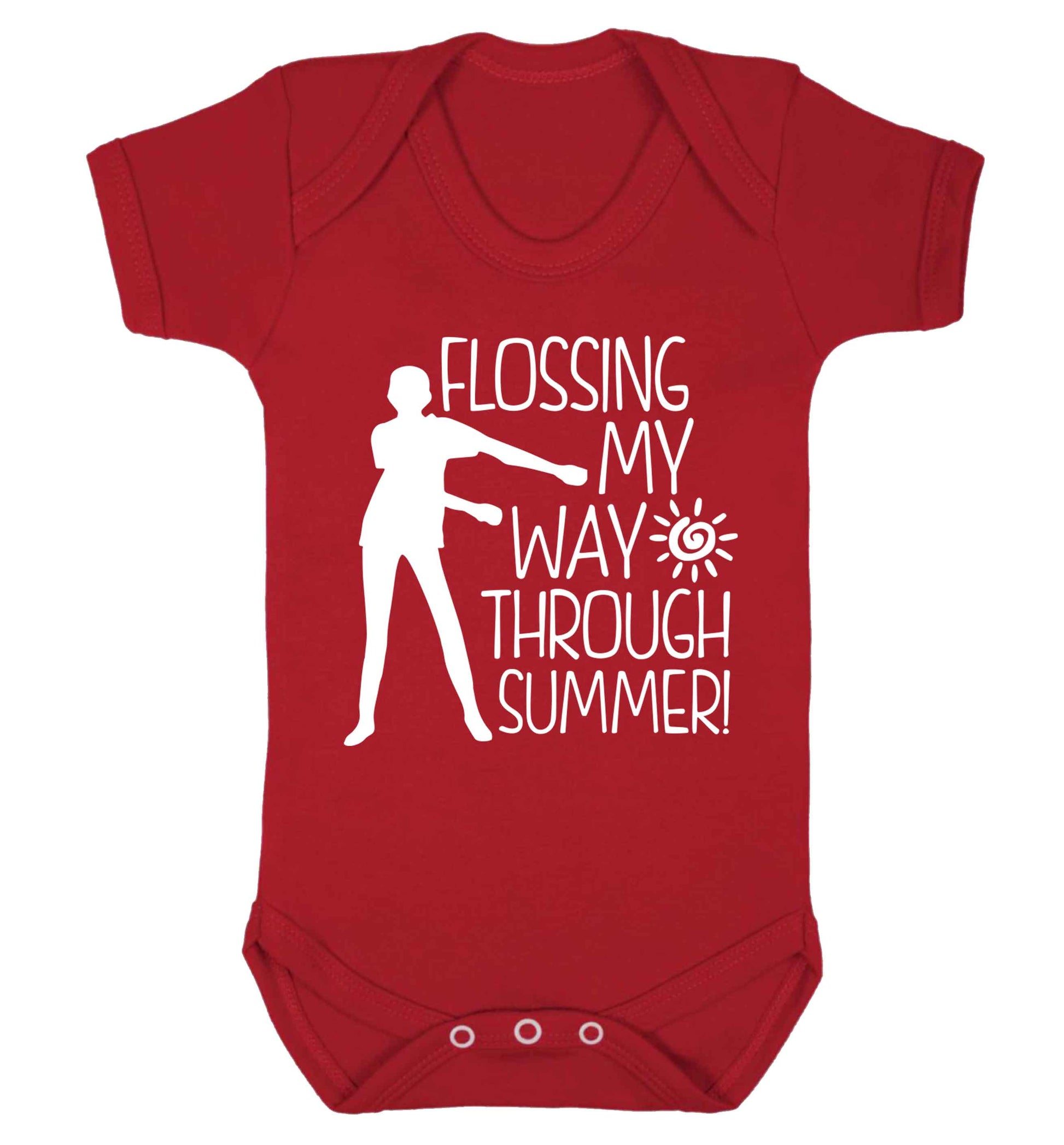Flossing my way through summer Baby Vest red 18-24 months
