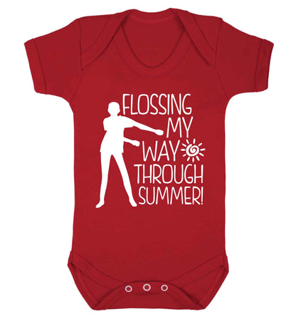 Flossing my way through summer Baby Vest red 18-24 months
