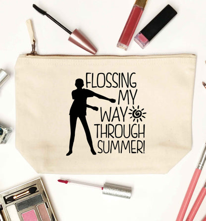 Flossing my way through summer natural makeup bag