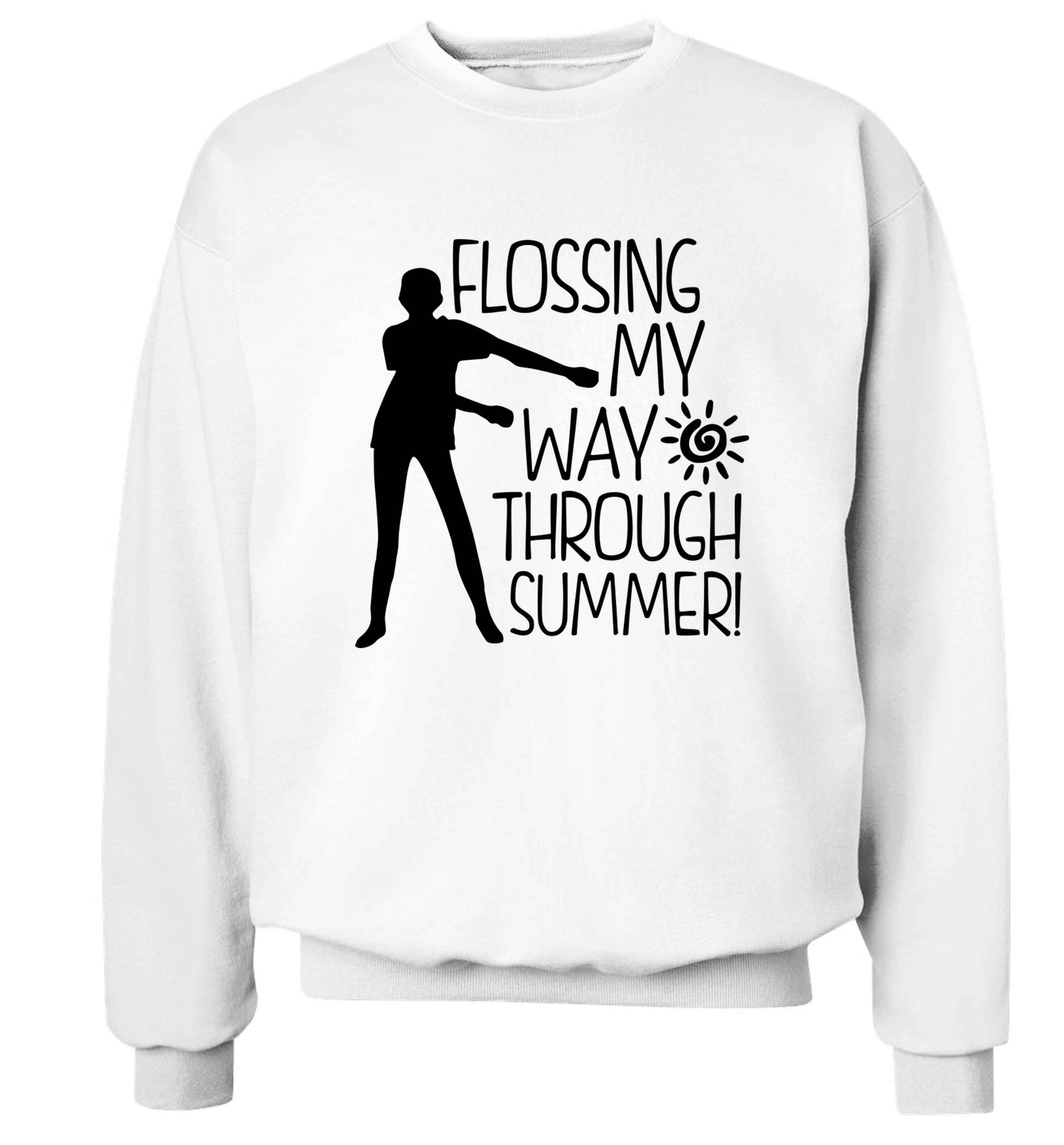 Flossing my way through summer Adult's unisex white Sweater 2XL