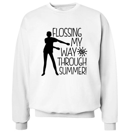 Flossing my way through summer Adult's unisex white Sweater 2XL