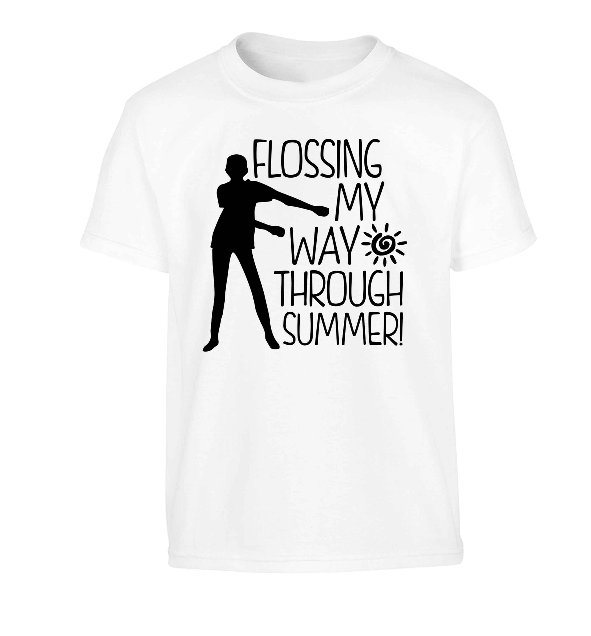 Flossing my way through summer Children's white Tshirt 12-13 Years