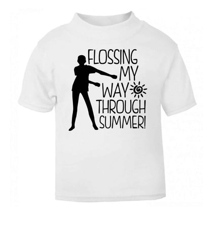 Flossing my way through summer white Baby Toddler Tshirt 2 Years