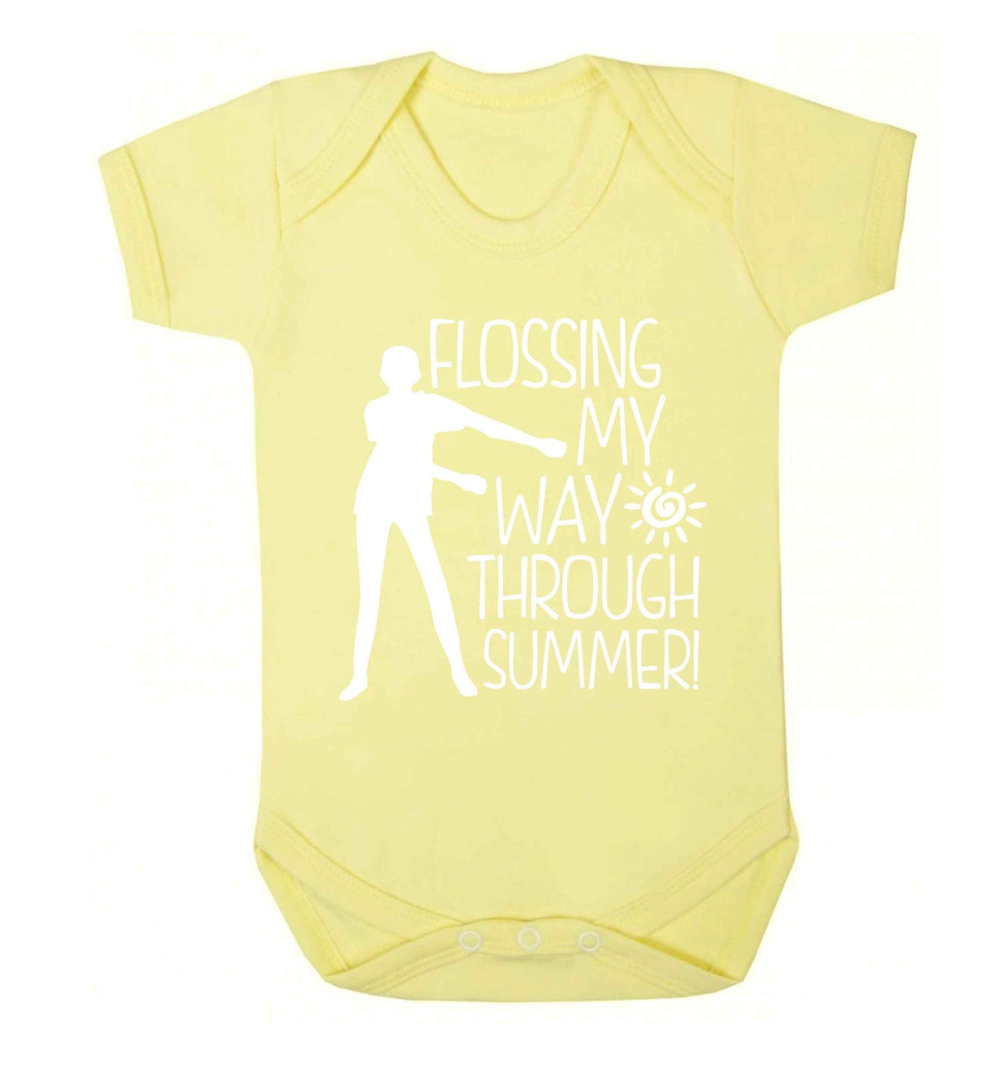 Flossing my way through summer Baby Vest pale yellow 18-24 months