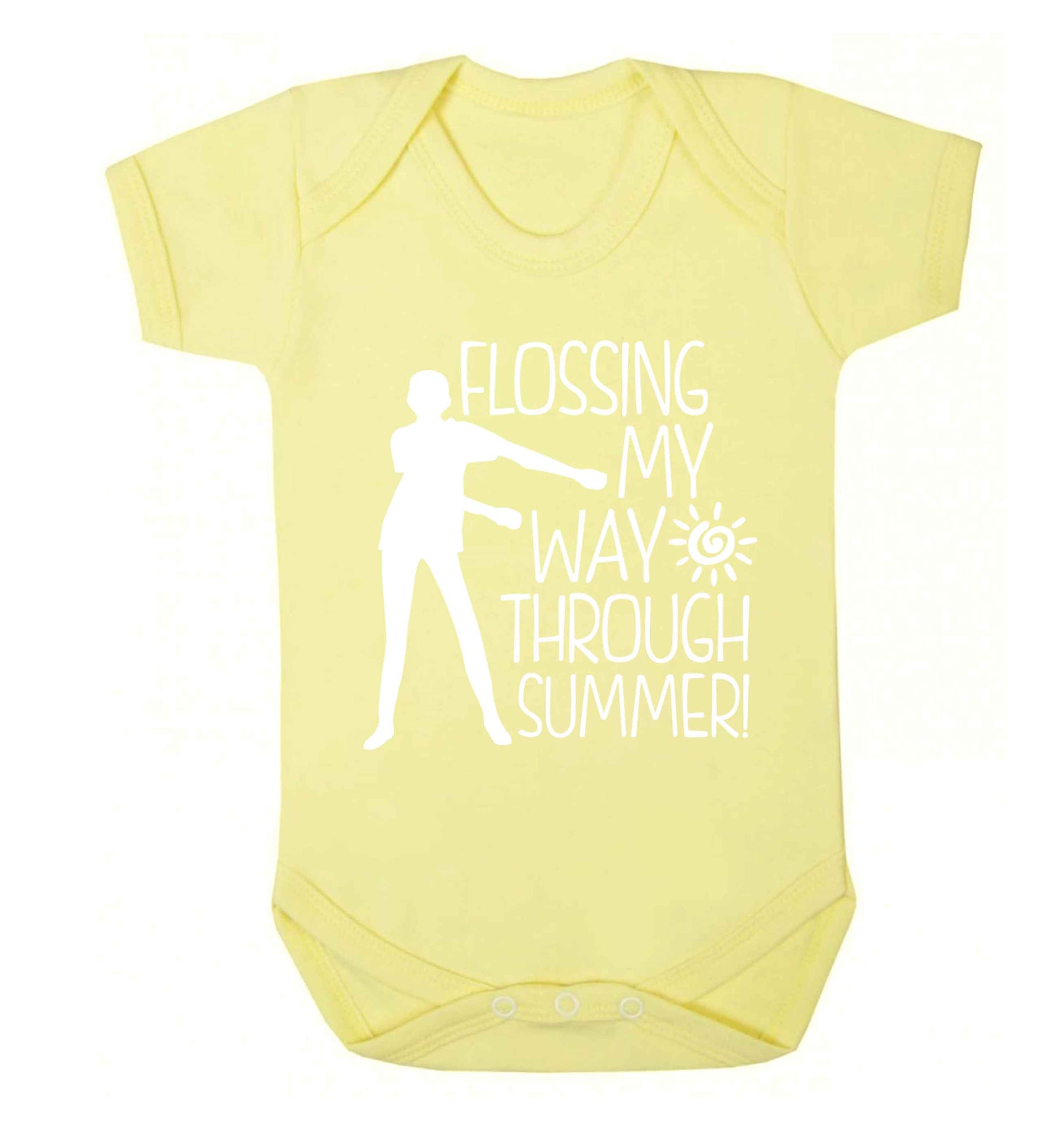 Flossing my way through summer Baby Vest pale yellow 18-24 months