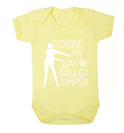 Flossing my way through summer Baby Vest pale yellow 18-24 months