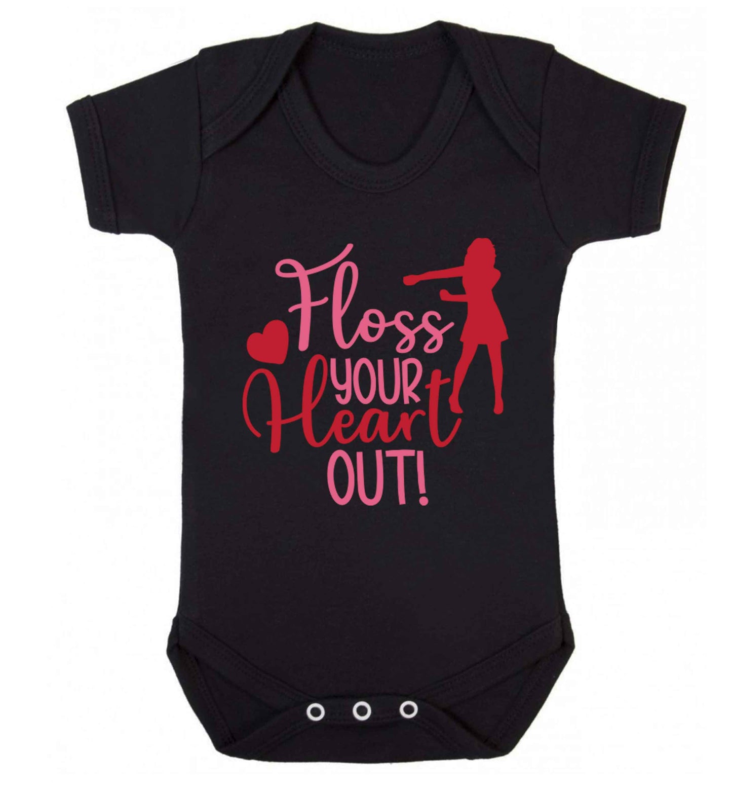 Floss your heart out Baby Vest black 18-24 months
