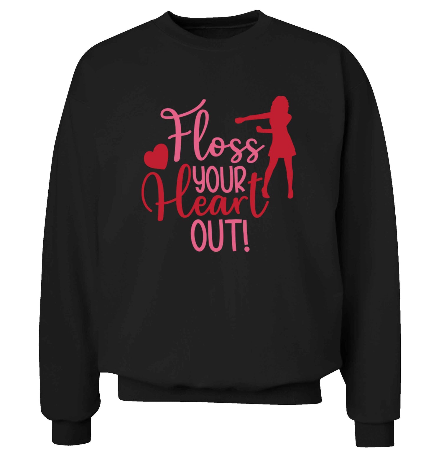 Floss your heart out Adult's unisex black Sweater 2XL