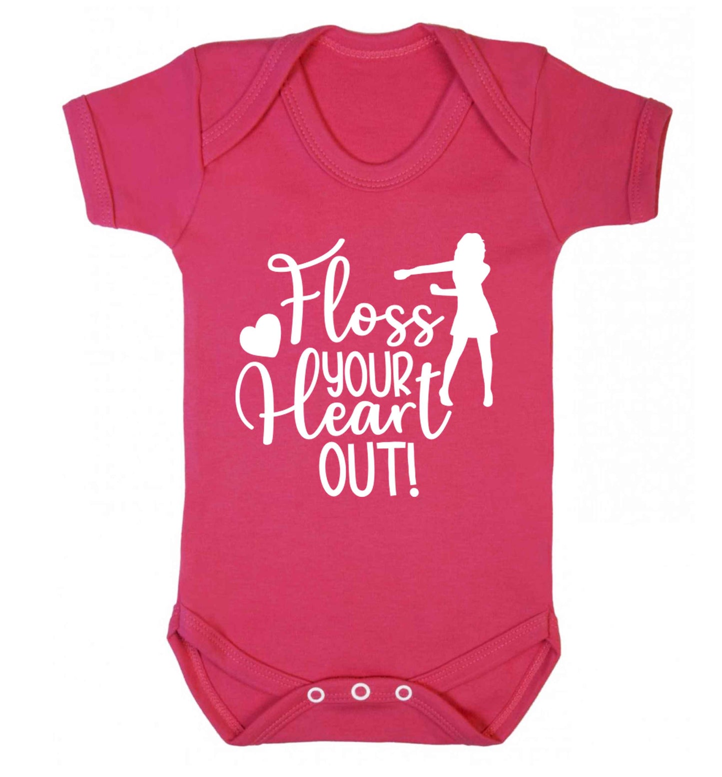 Floss your heart out Baby Vest dark pink 18-24 months