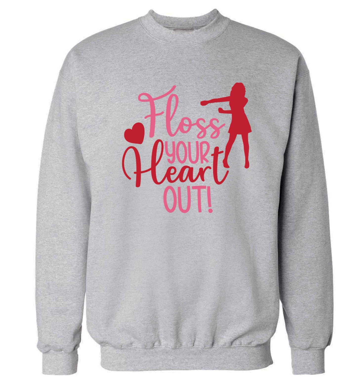 Floss your heart out Adult's unisex grey Sweater 2XL