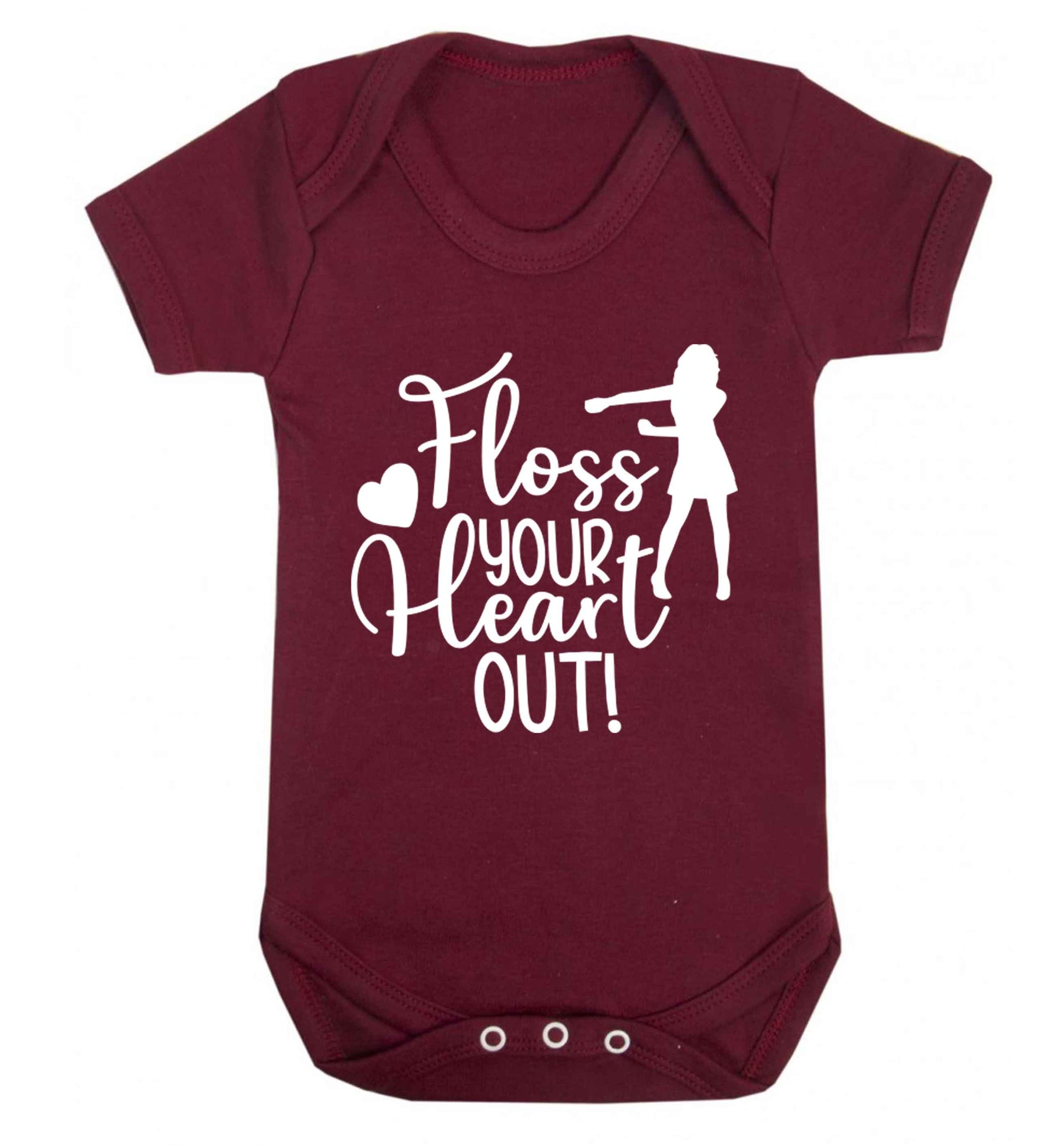 Floss your heart out Baby Vest maroon 18-24 months