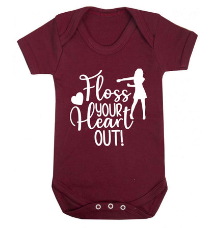 Floss your heart out Baby Vest maroon 18-24 months