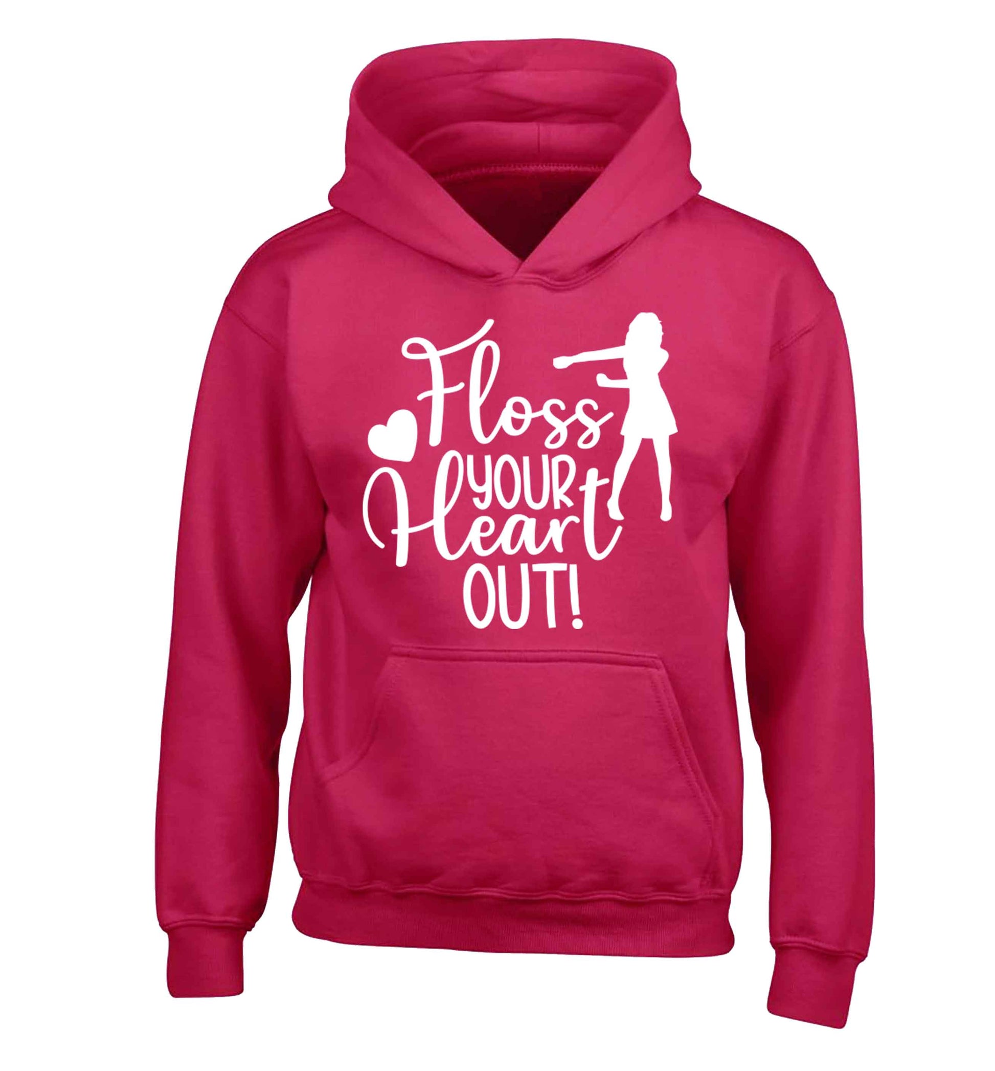 Floss your heart out children's pink hoodie 12-13 Years