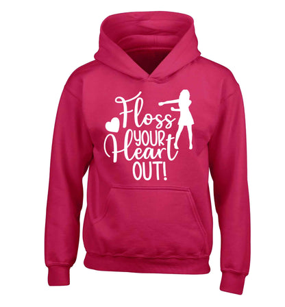 Floss your heart out children's pink hoodie 12-13 Years