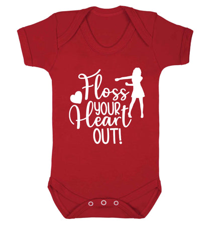 Floss your heart out Baby Vest red 18-24 months