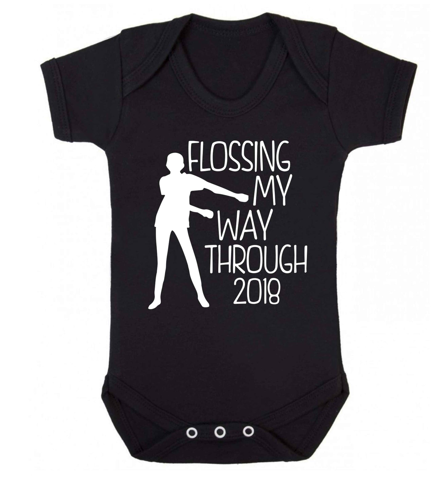 Flossing my way through 2018 Baby Vest black 18-24 months