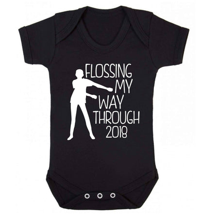 Flossing my way through 2018 Baby Vest black 18-24 months