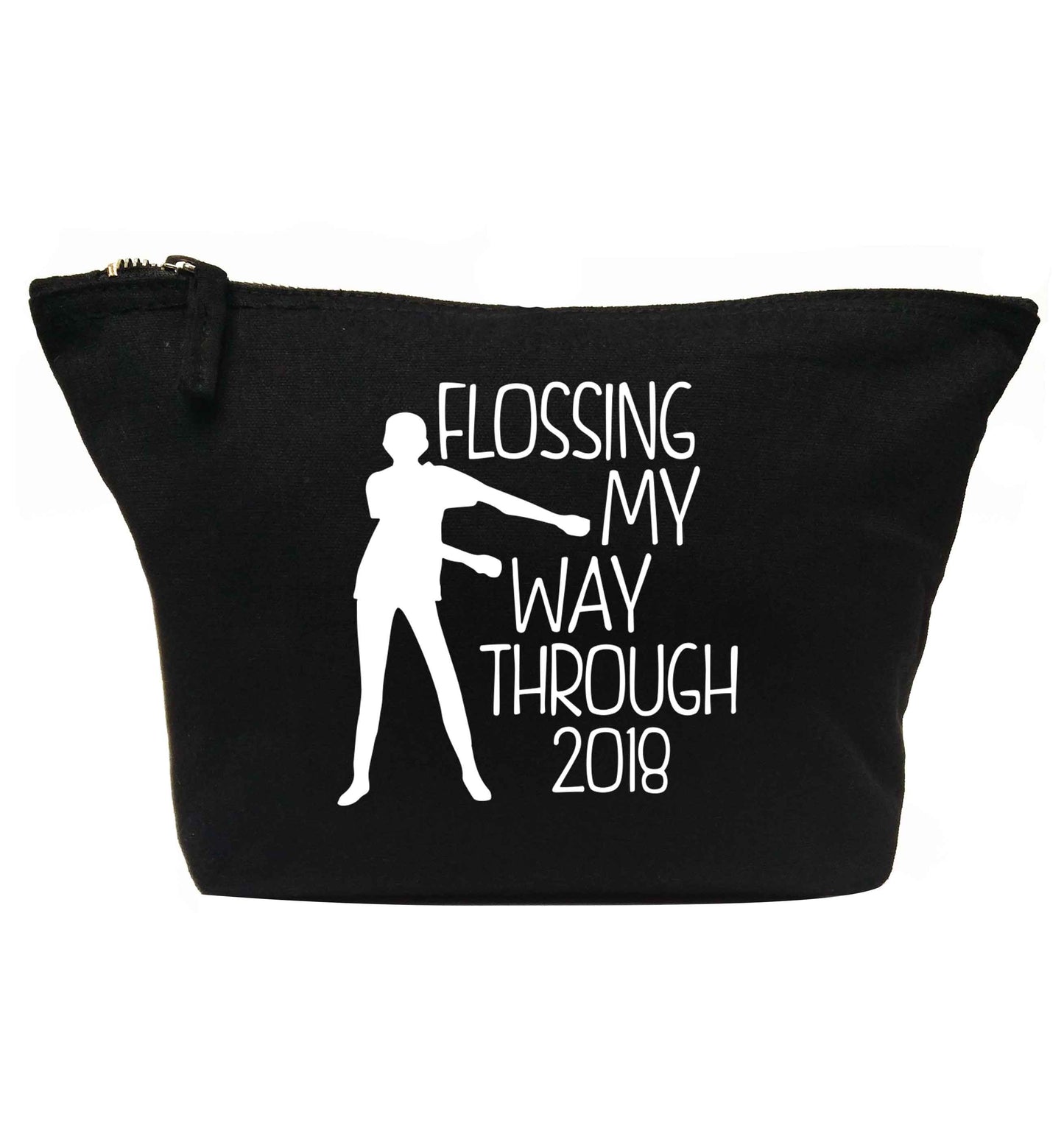 Flossing my way through 2018 | makeup / wash bag