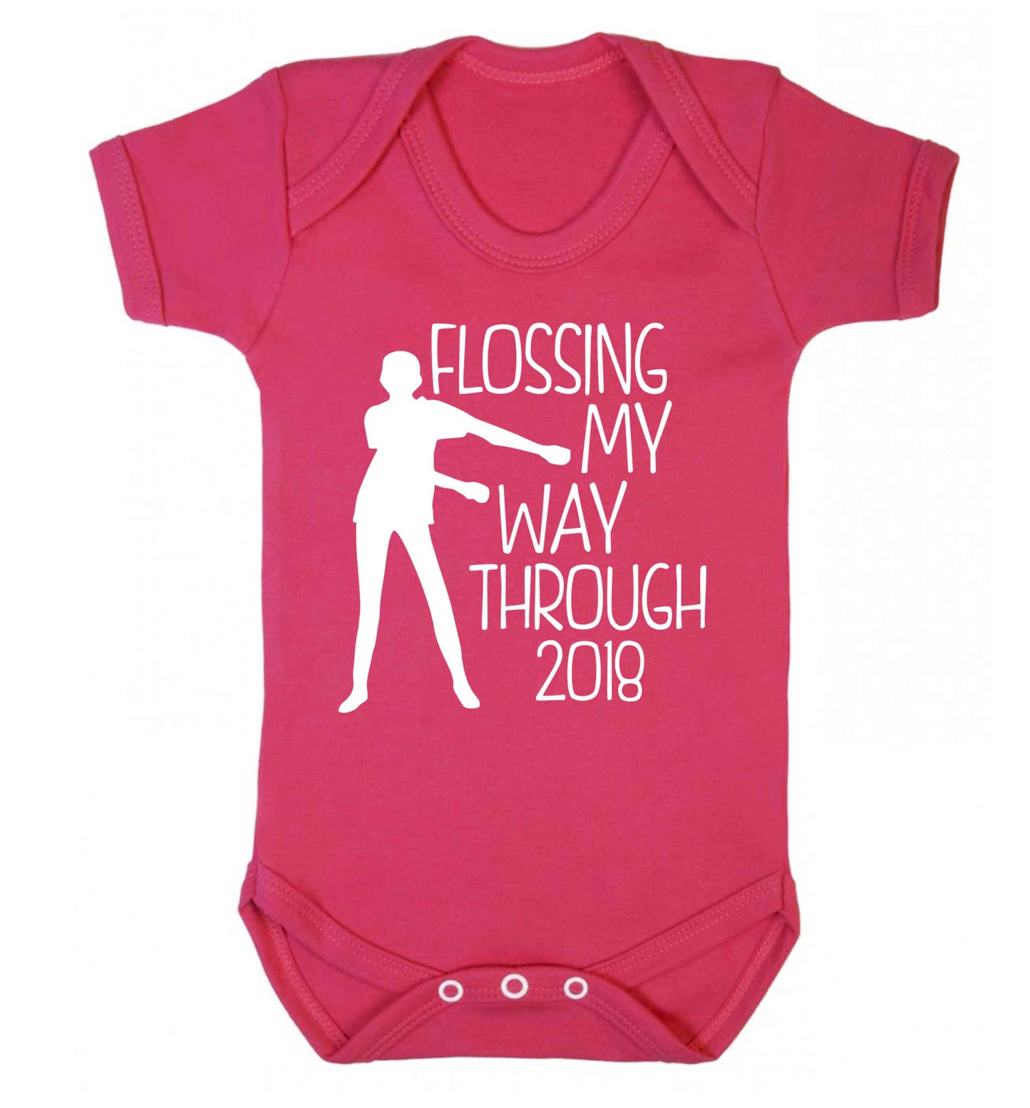 Flossing my way through 2018 Baby Vest dark pink 18-24 months