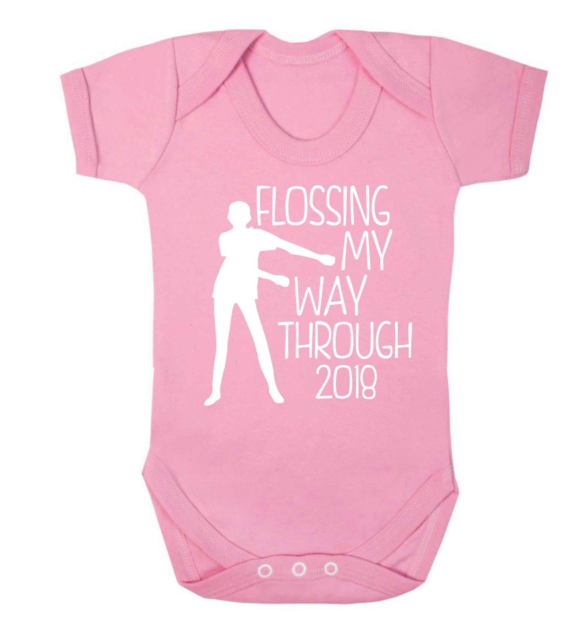Flossing my way through 2018 Baby Vest pale pink 18-24 months