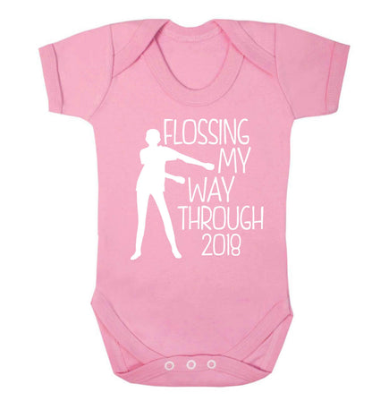 Flossing my way through 2018 Baby Vest pale pink 18-24 months