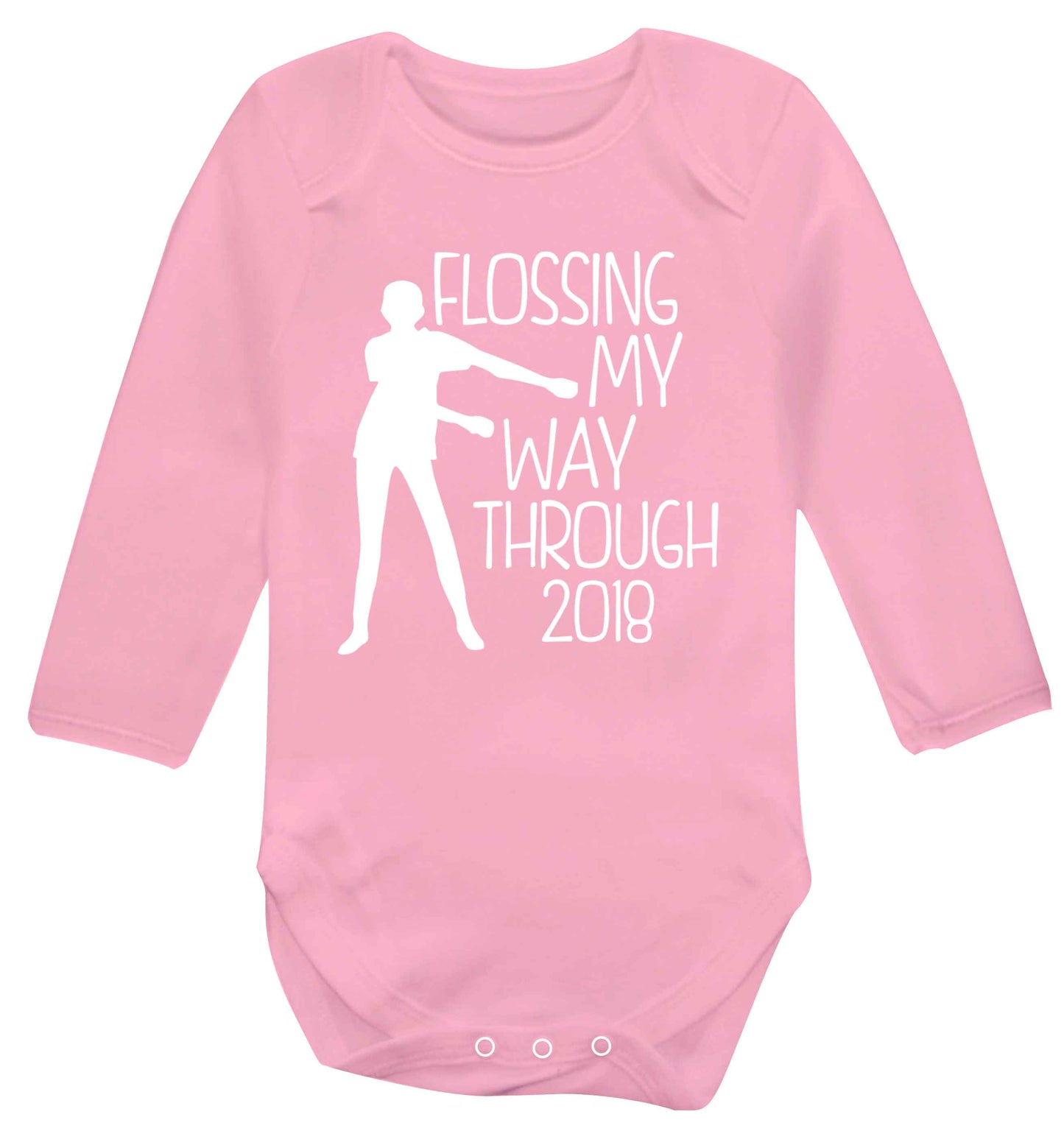 Flossing my way through 2018 Baby Vest long sleeved pale pink 6-12 months