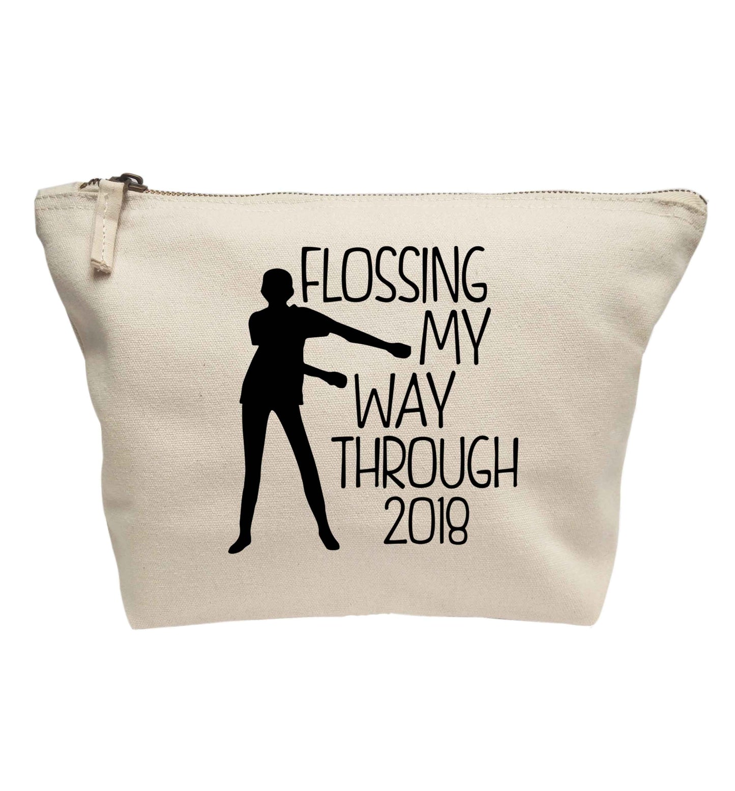 Flossing my way through 2018 | makeup / wash bag
