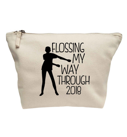 Flossing my way through 2018 | makeup / wash bag