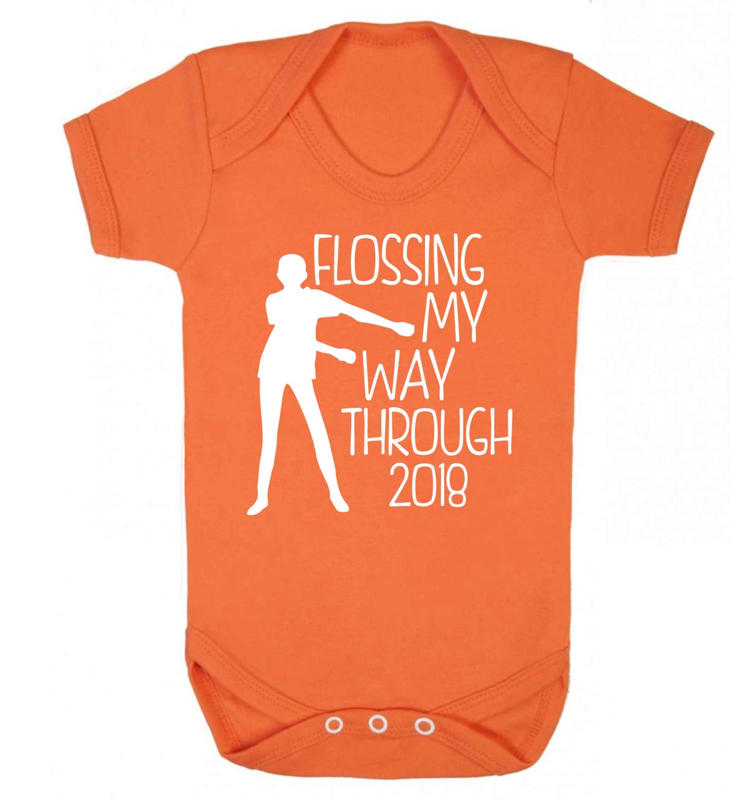 Flossing my way through 2018 Baby Vest orange 18-24 months