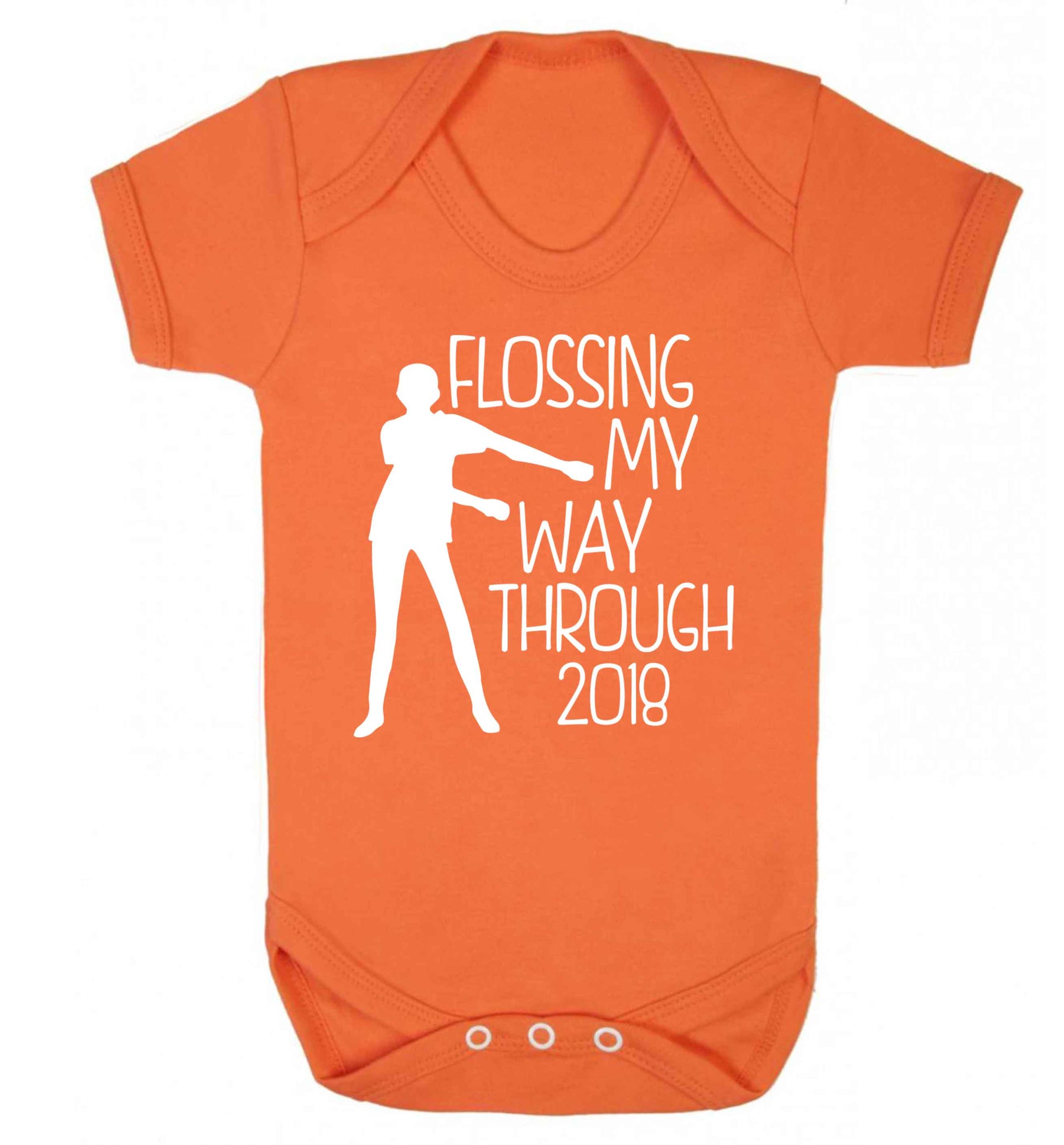 Flossing my way through 2018 Baby Vest orange 18-24 months