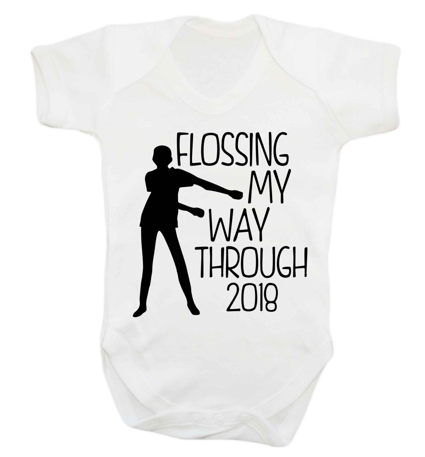 Flossing my way through 2018 Baby Vest white 18-24 months