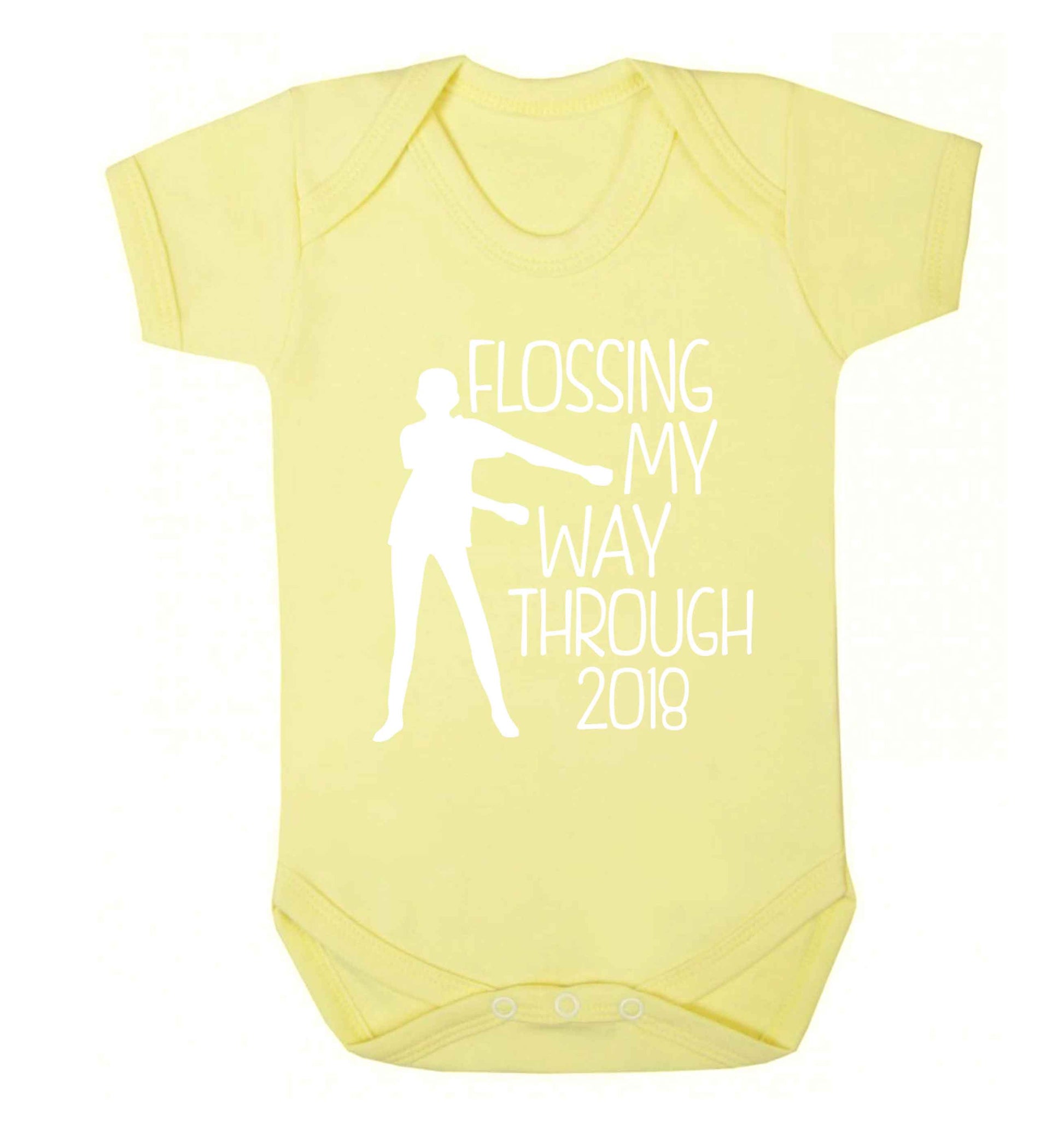 Flossing my way through 2018 Baby Vest pale yellow 18-24 months